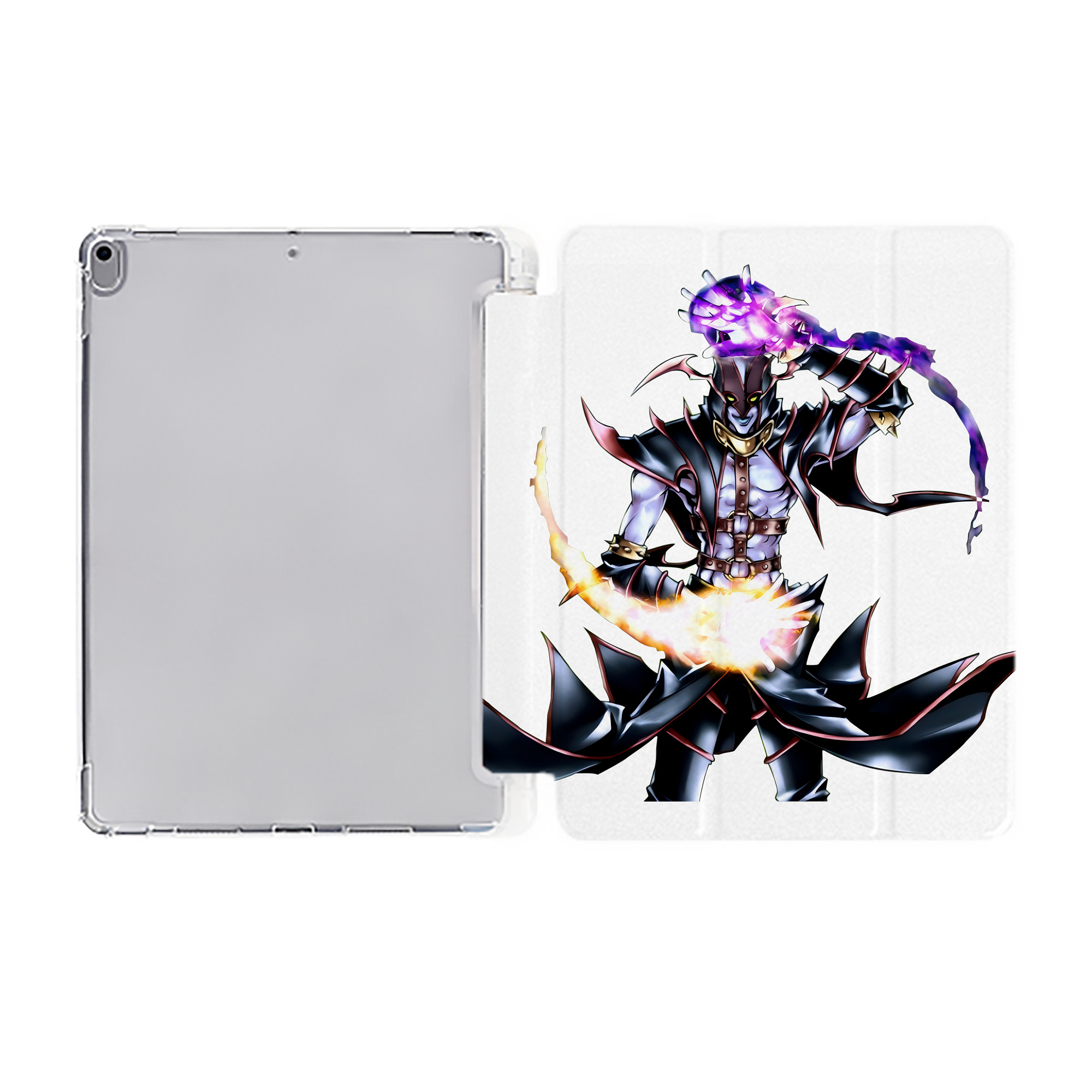 （画像用） 遊☆戯☆王 Yu-Gi-Oh! IPad ケース ペン収納付き 三つ折りスタンド PUレザー×シリコン 対応機種9.5/10.5/10.9インチ